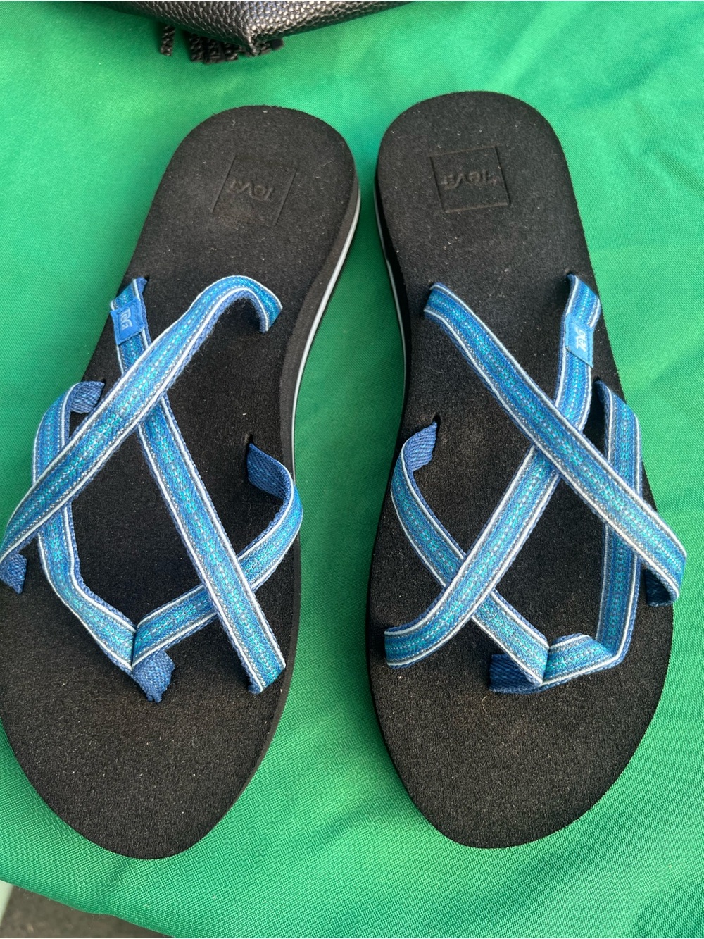 Teva Blue Crisscross Strap Sandals
